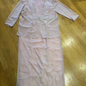Vintage After Dark Mauve Gown with built in Jacket-great for Halloween!